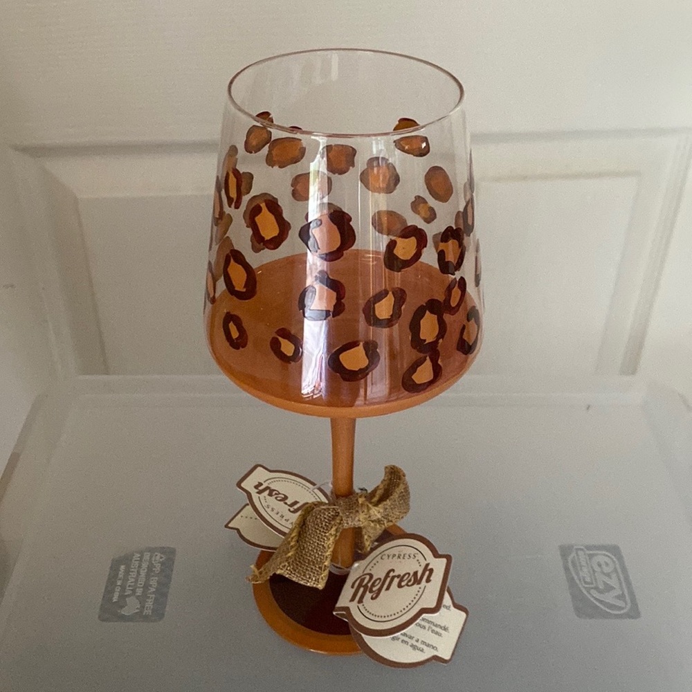 Hand painted wine glass